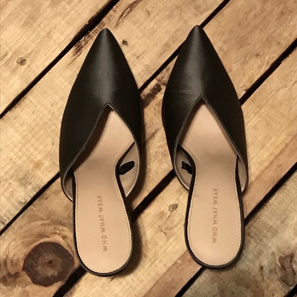 Black pointed heeled mules - Picture 7 of 8
